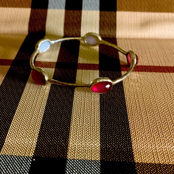 Ippolita Rock Candy Silver Red Pearl Inside Bracelet Not Used - Picture 15 of 16